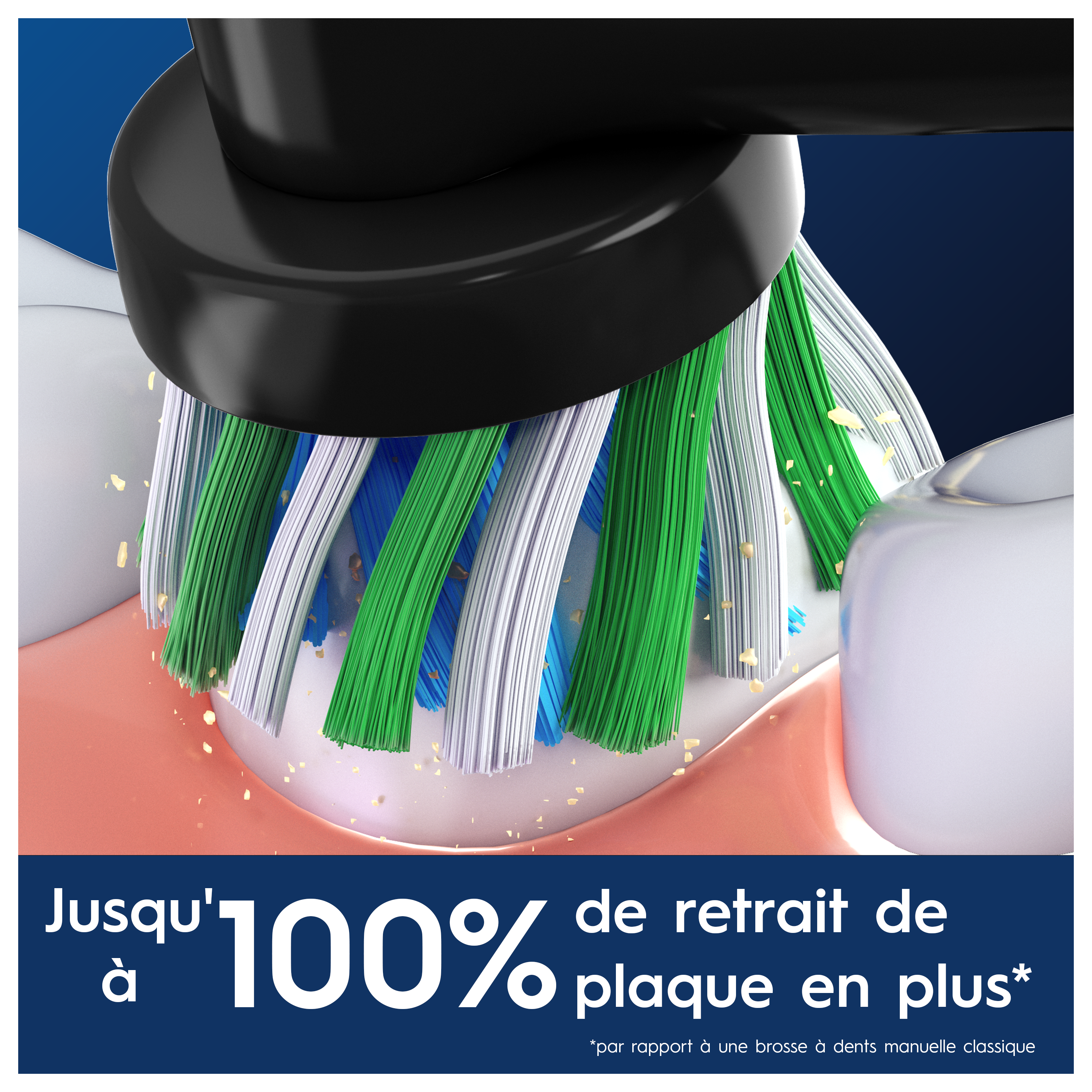 Oral-B Pro Cross Action Noire Brossettes Pour Brosse À Dents, Pack De 4 Unités