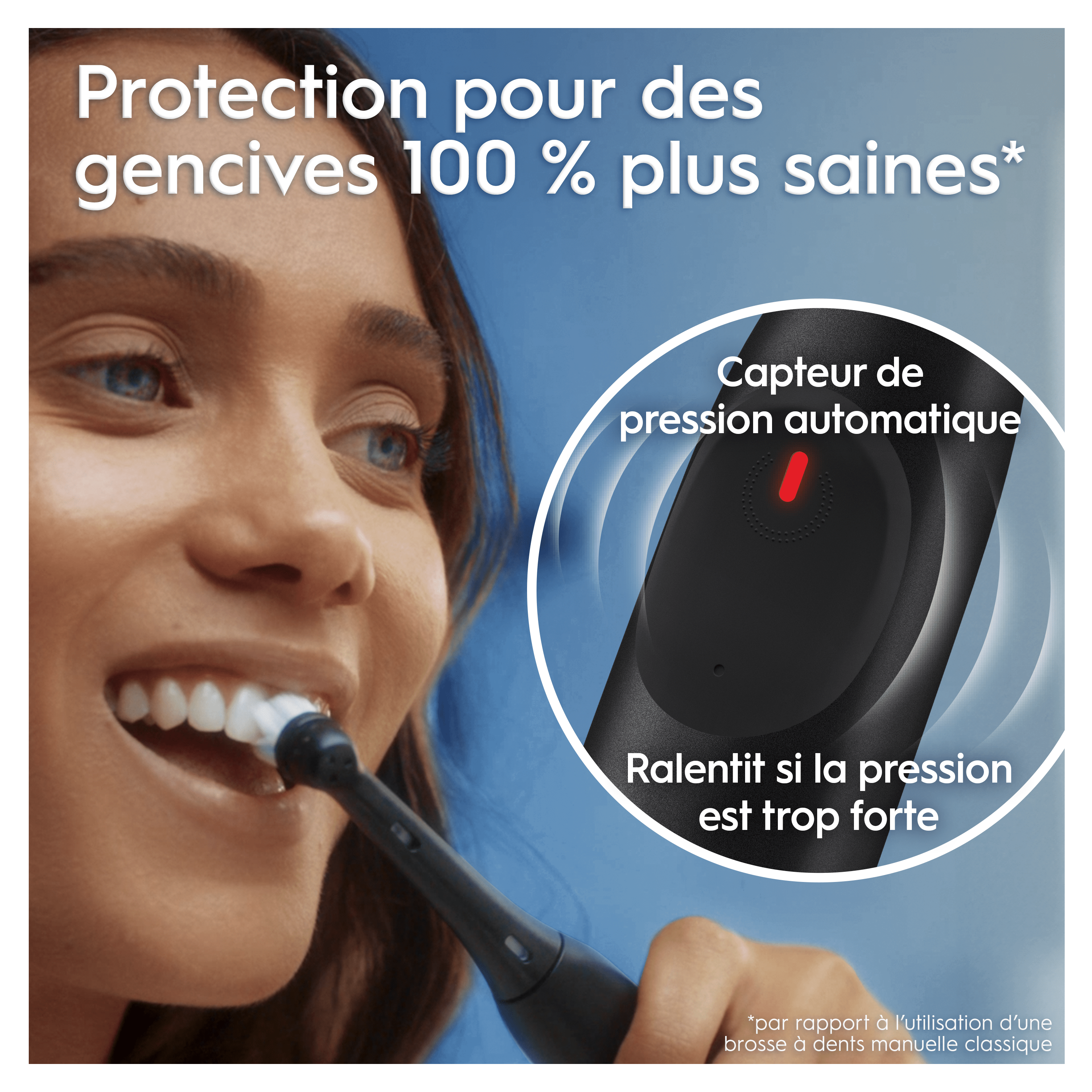 Oral-B iO2 Noire - Pack Nettoyage Douceur avec : 1 brosse à dents électrique + 2 dentifrices + 2 brossettes
