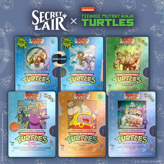 Secret Lair x Teenage Mutant Ninja Turtles: VHS Villains Foil Edition