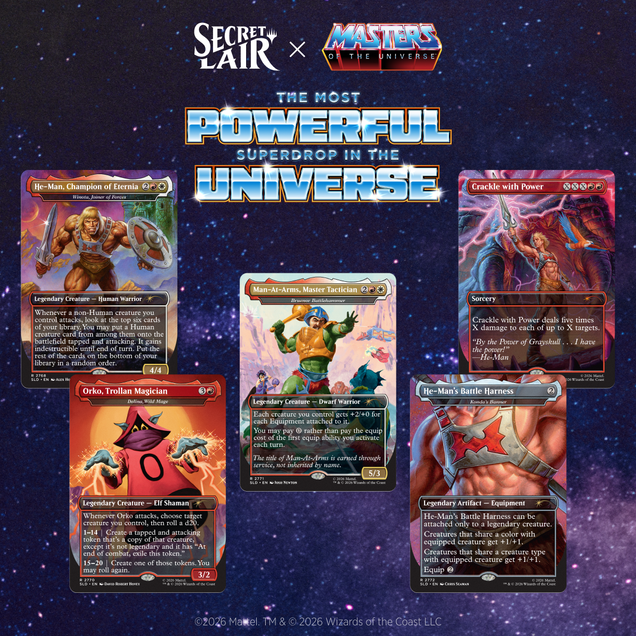 Secret Lair x Masters of the Universe™: By the Power of Grayskull!