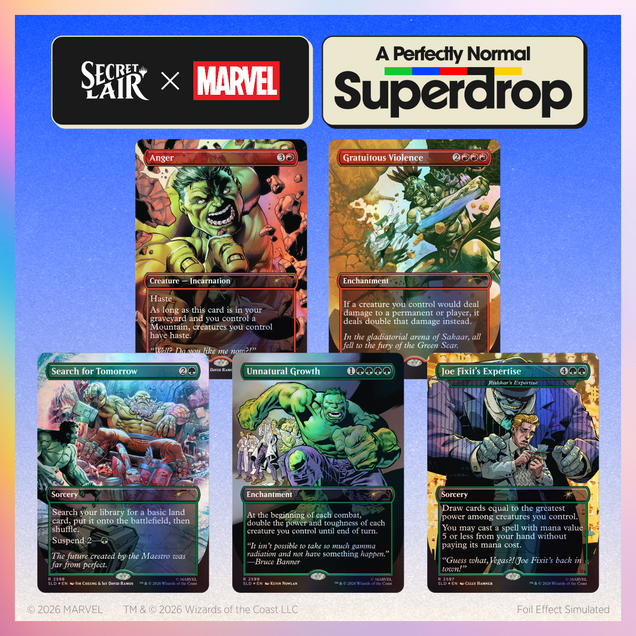Secret Lair x Marvel's Hulk: SMASH! Foil Edition
