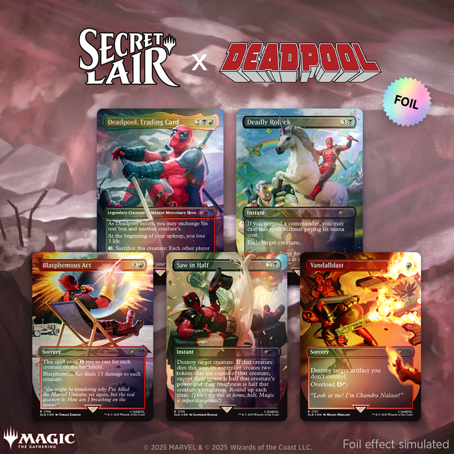 Secret Lair x Marvel's Deadpool Foil Edition