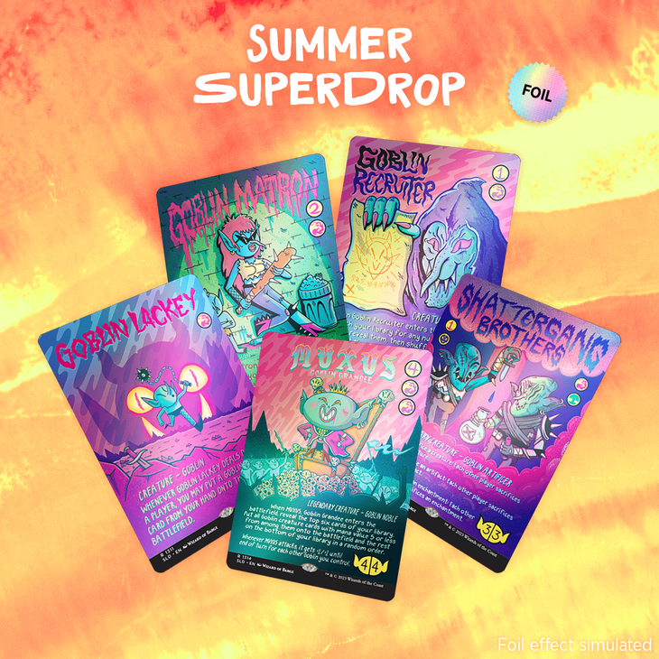 MTG Secret Lair summer superdrop 5個セット MTG Secret Lair - Summer Superdrop Bundle - All 5 Drops - No
