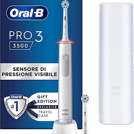 Oral-B Pro 3 3500: spazzolino elettrico e custodia a prezzo HOT