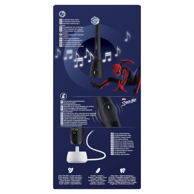 Brosse à Dents électrique Oral-B Pro Kids à L'effigie De Spider-Man - Pour Enfants, Avec Brossette De Rechange