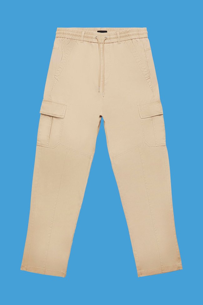Cotton mix chino trousers length 30 Esprit  La Redoute